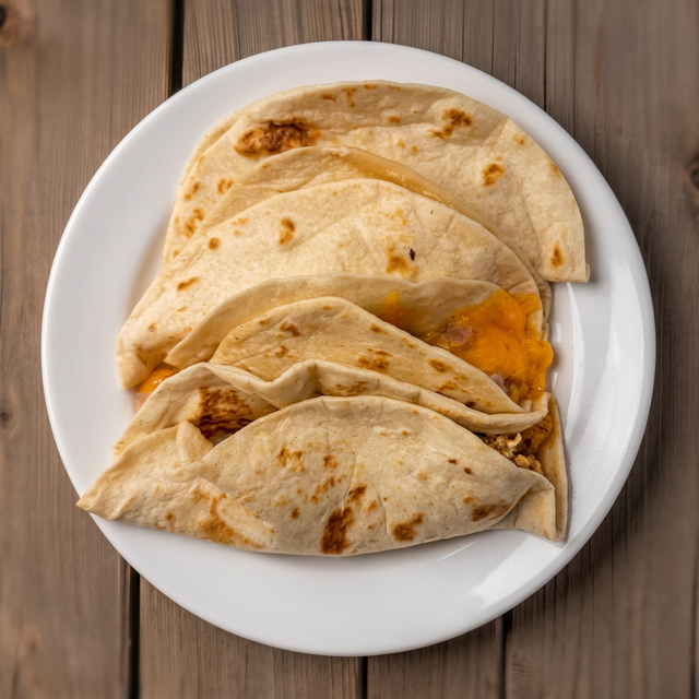 Bean and Chopped Bacon Taco.